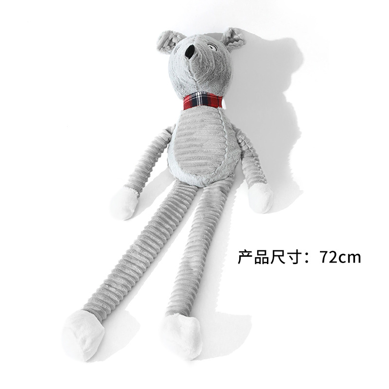 Perro de mascota juguete aliviar congestión artefacto roer sonido rompecabezas de sonido interactivo papel de sonido pierna larga ratón de peluche de juguete