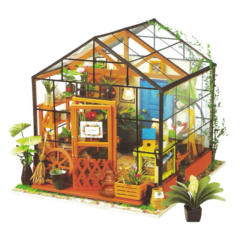 Three-Dimensional Puzzle Toy House DIY Cabin Wholesale Wooden Handmade DIY House Assembled Miniature Model DIY Cabin