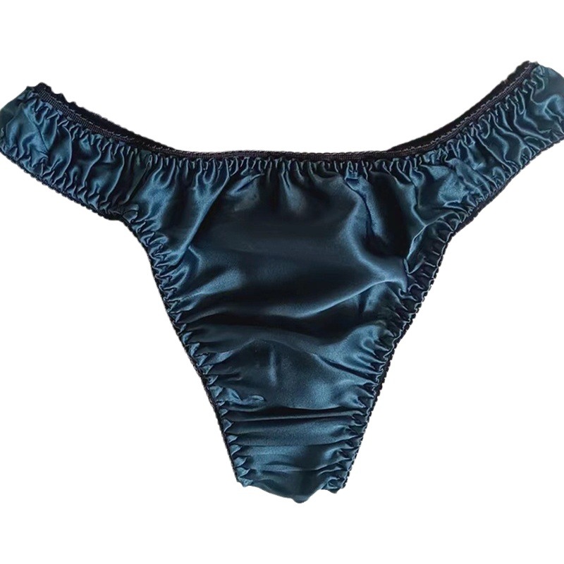 Cross-Border Spot Mulberry Silk Sexy Underwear, Silk Underwear, Large Size Briefs, Men's and Women's Couple Thong