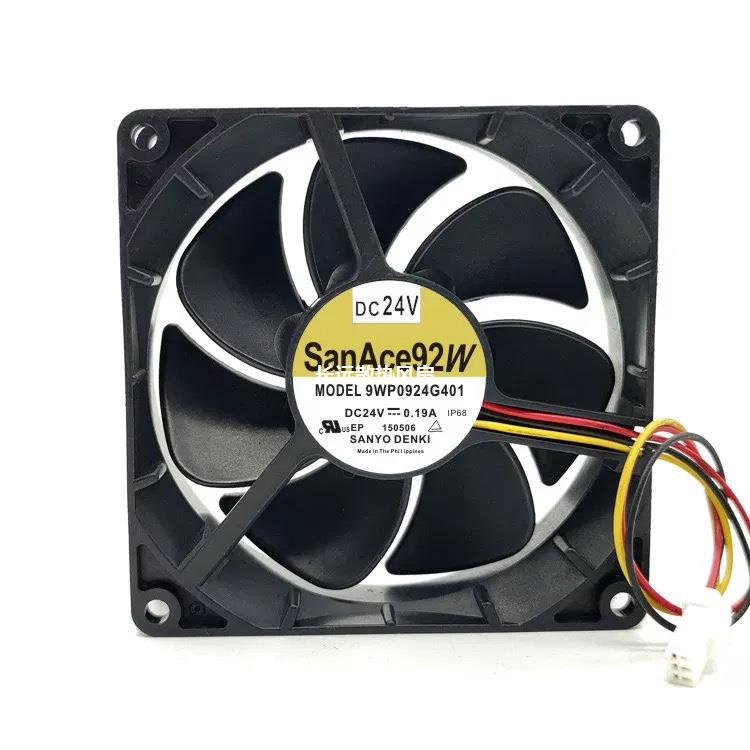 全新三洋San Ace92W 9WP0924G401 DC24V 0.19A 9CM变频器散热风扇