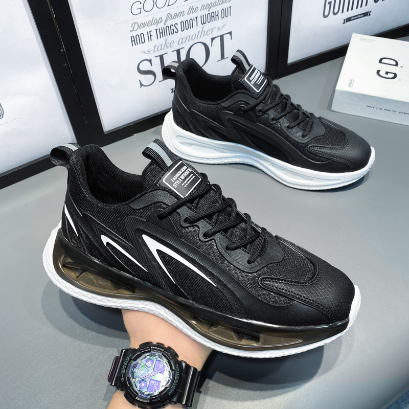 Zapatos de coco de verano para hombres, zapatos de correr de malla para hombres, zapatos de climax casuales con suela gruesa, reflectores de visión nocturna