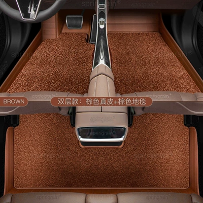 Floor Mats, Modelə uyğun ayaqaltı - double-layer-brown-leather-velvet-blanket