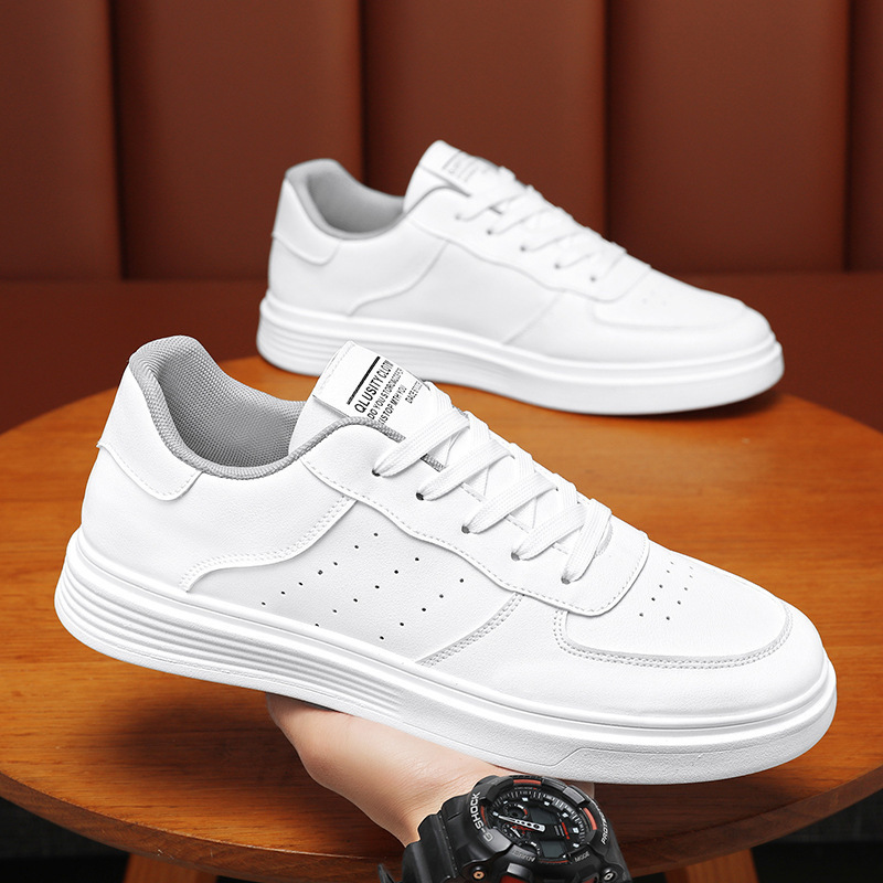 Summer Men's Shoes 2025 New Breathable White Shoes Men's Korean Style Trendyy Versatile Sports Shoes Casual Flats Shoes