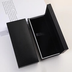 会議の広告の文房具の印刷のロゴのファッションのシンプルなペンの箱の高級なビジネスの黒色のギフトの箱のペンの箱