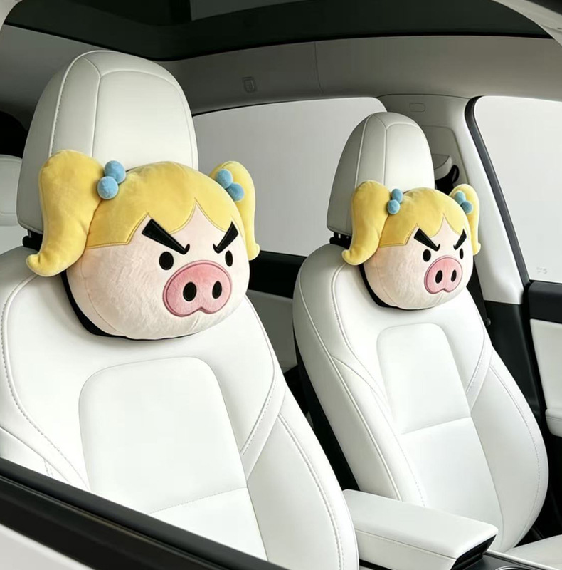 Little Policewoman Cartoon Cute Lady Car Headrest Comfortable Neck Pillow Cushion Personalized Stylish Car Headrest