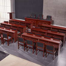 主席台条形桌现代简约油漆会议室开会双人培训1.2米长条桌椅组合