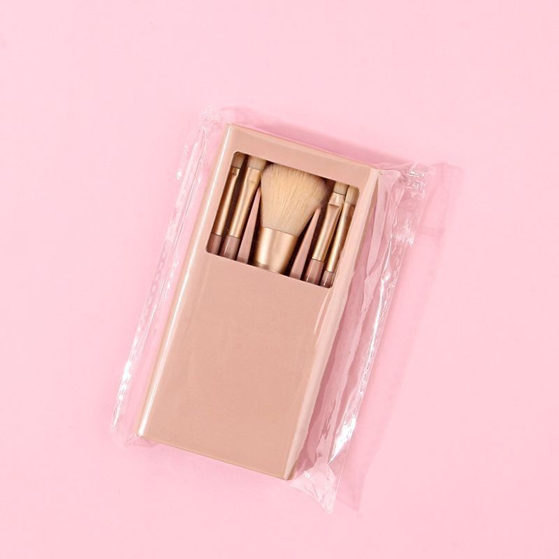 5 cepillo de maquillaje con espejo ventana abierta blush de pelo suave cepillo de pintura de sombra de ojos cepillo portátil caja de espejo herramientas de maquillaje