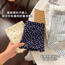 纯棉内裤女高腰女生全棉10A抗菌加长裆胖mm大码女士平角裤批发