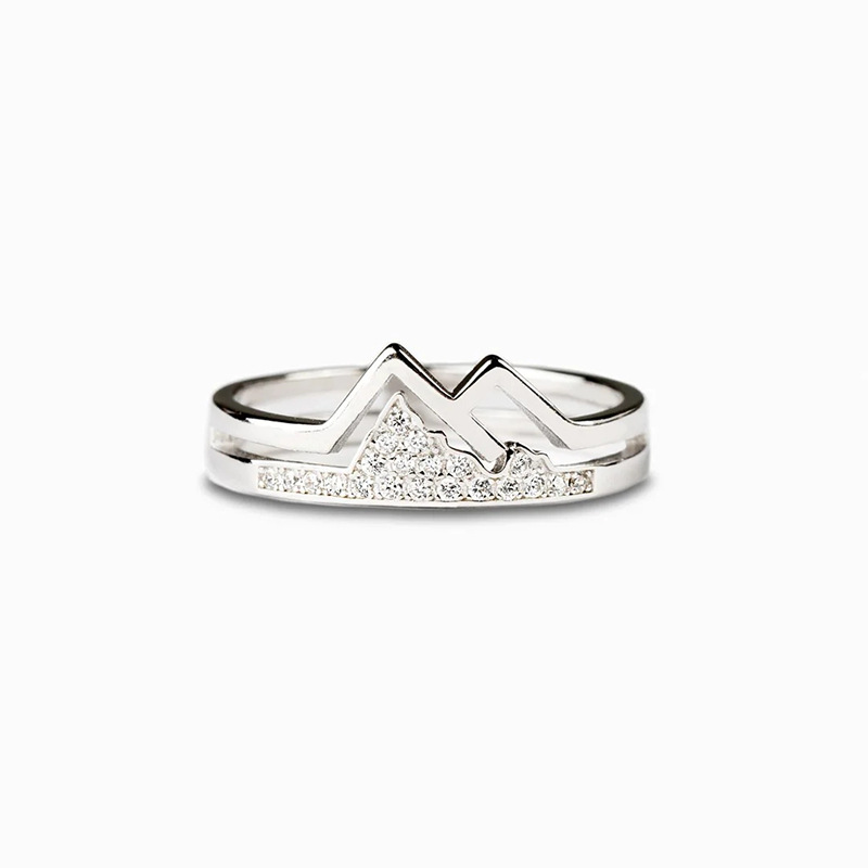 Inlay Design Copper Simple Style Classic Style Inlay Heart Shape Zircon Rings