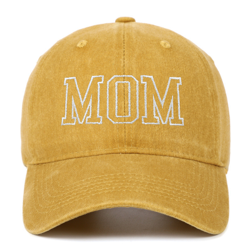 Amazon ベストセラー ウォッシュドコットン DAD MOM 刺繍ベースボールキャップ レトロ スポーツ レジャー ピークキャップ トレンディなサンハット|undefined