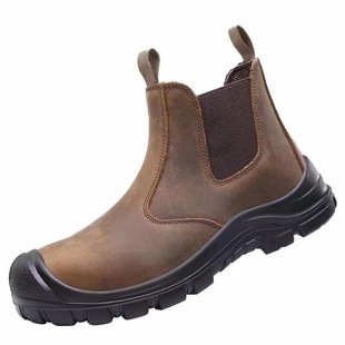 Anti-Scalding Welding Labor Protection Shoes, Comfortable and Wear-Resistant First-Layer Crazy Horse Leather Wholesale Anti-Smash, Anti-Stab and Anti-Scalding Safety Shoes