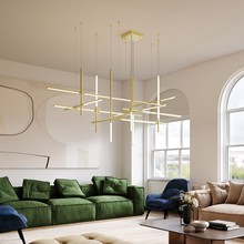 意大利挑空吊灯组合极简别墅客厅餐桌设计师led现代线条楼梯间灯