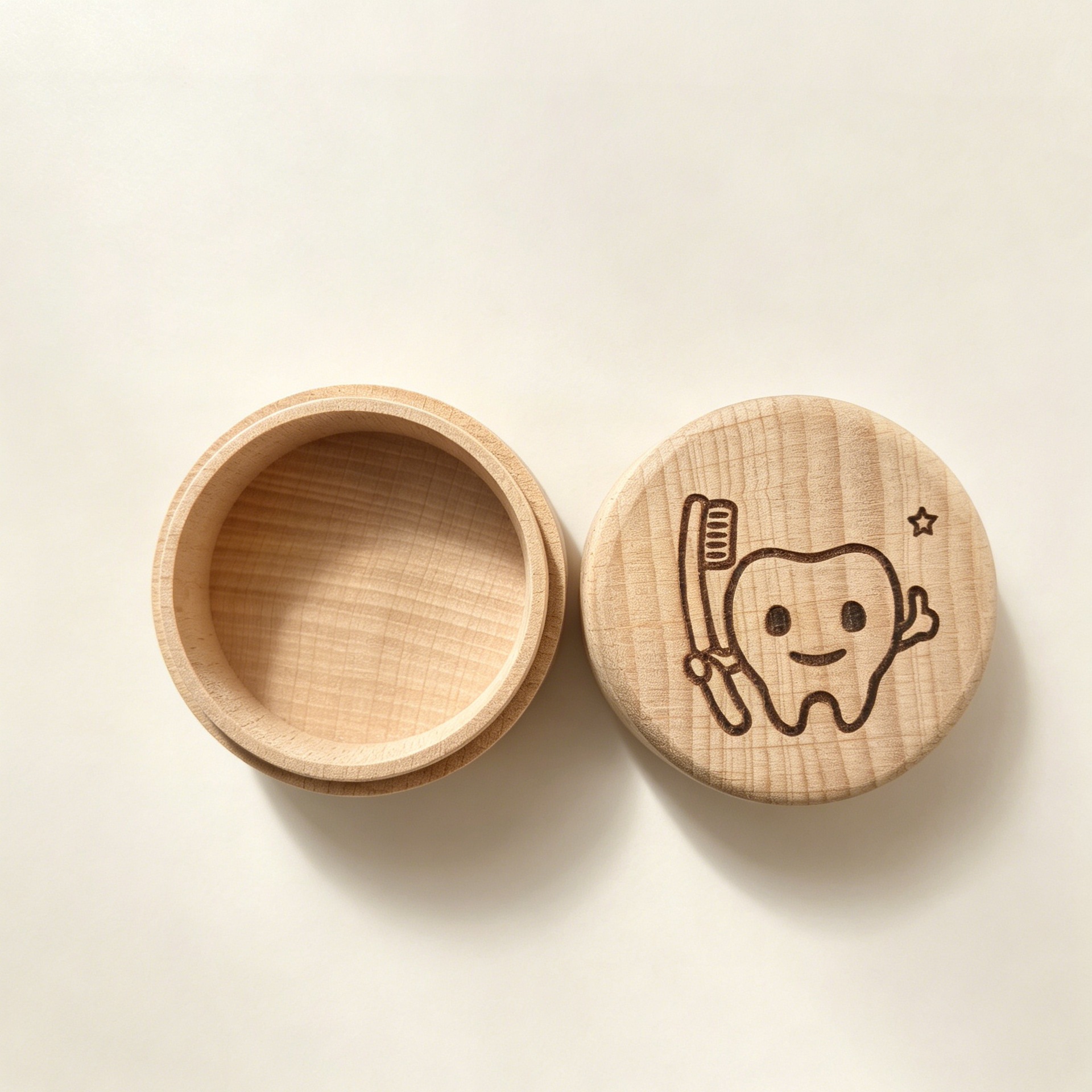 Caja de cambio de dientes para bebés Caja de dientes de madera maciza Caja de almacenamiento de dientes Caja de almacenamiento de dientes de cabello umbilical Caja de madera conmemorativa