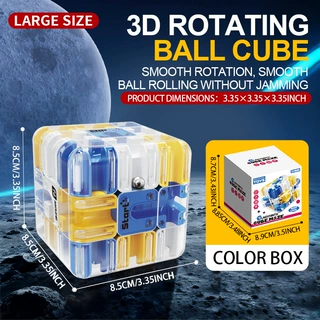3D旋转滚珠魔方迷宫益智玩具儿童逻辑训练解压亲子对战玩具