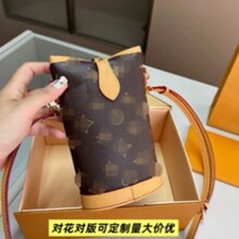 时尚迷你薯条包复古女士经典老花单肩斜挎手机包现货批发欧美复古