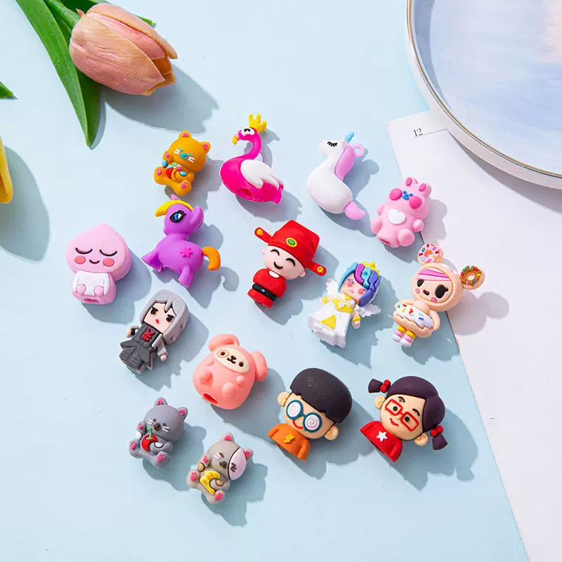 创意卡通硅胶笔套可爱迷你笔帽立体卡通铅笔套中性笔笔帽配件批发