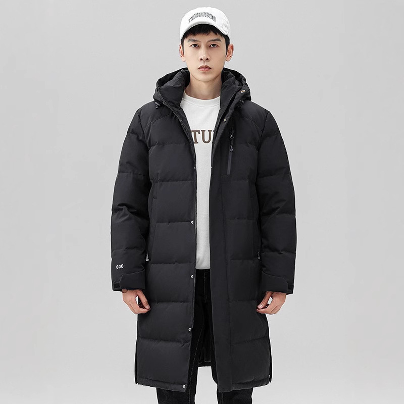 2024 Winter new white duck down jacket men's couple's mid-length down jacket coat one-piece delivery