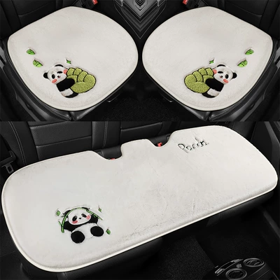 Wool pad: Piece Plush Without Backrest, Cute - three-piece-set-snow-mountain-white