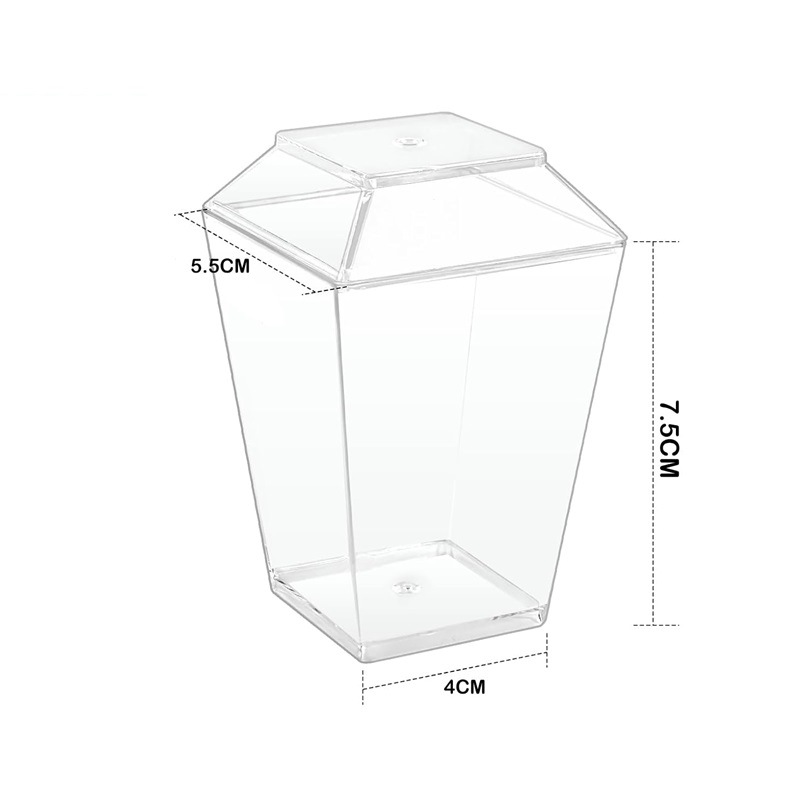 Taza de plástico desechable PS taza de champán transparente taza de helado taza de cóctel taza de fiesta taza de boda taza de jugo