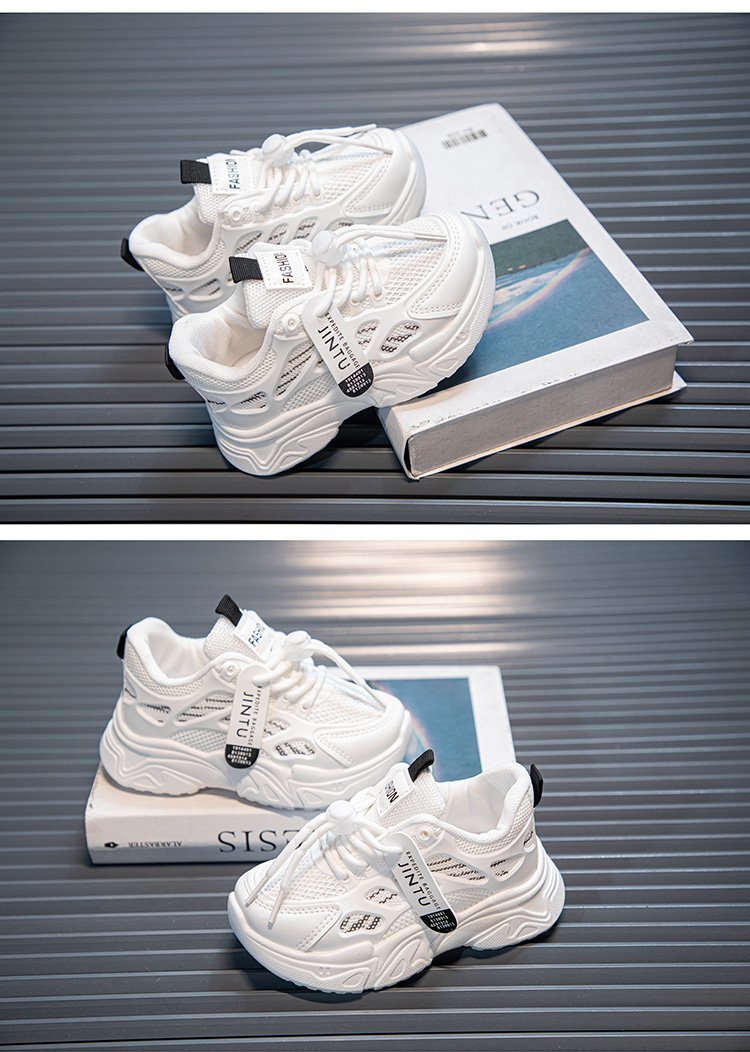 Atmungsaktive Mädchen Sneaker Aus Mesh, Leichte Schulturnschuhe_voghion.com