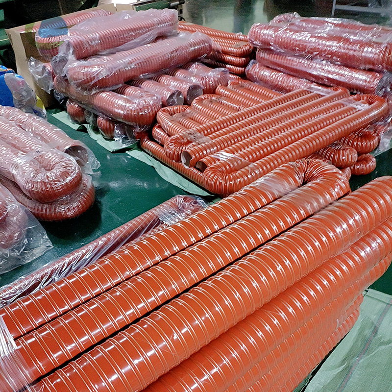 耐高温软管红管高温风管矽胶高温风管热风管4米/条