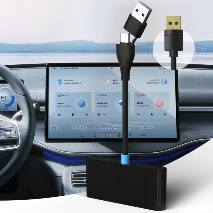 Автомобильная беспроводная коробка CarPlay, кабель к беспроводному адаптеру 4G, полноцифровая сеть AIBOX Android умная коробка