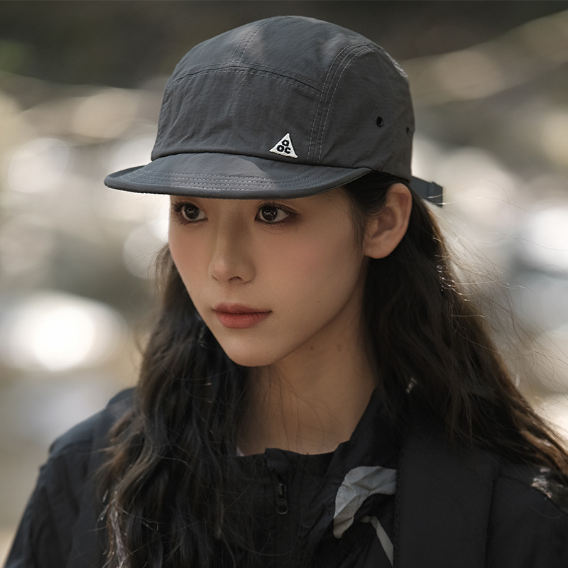春夏户外短檐帽子女新款日系软檐潮牌薄款透气软顶鸭舌登山帽男士|undefined