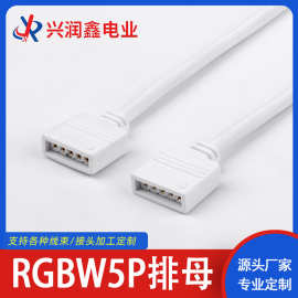 LED灯条连接线5芯排母RGBW5PIN母头灯带电源线单线单头彩灯连接器