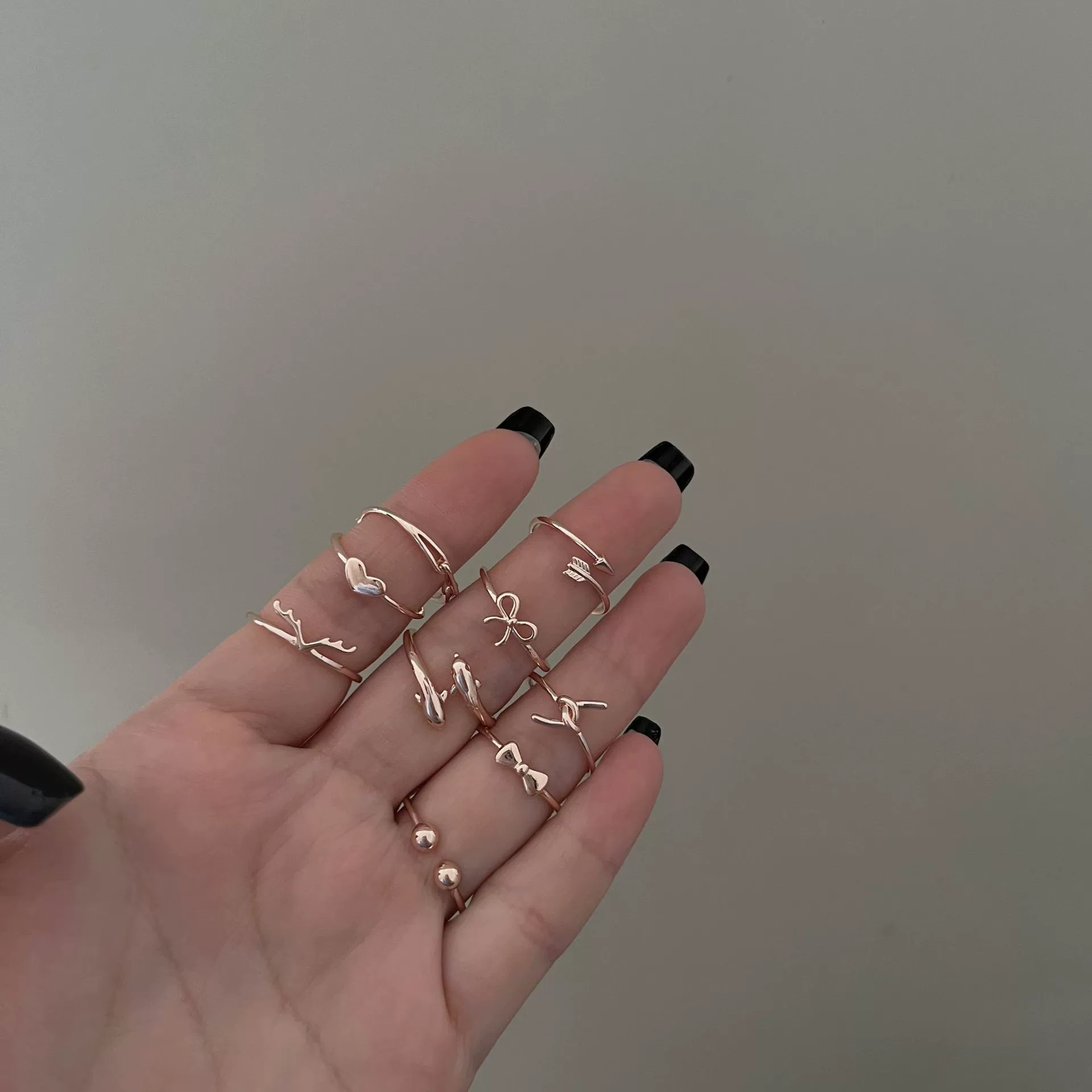 Adjustable Fashion Ring, open‑adjustable copper plated, simple elegant index finger