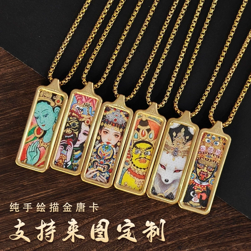 Тхангка Тибет ручная роспись Ким Закирам Пять Господей