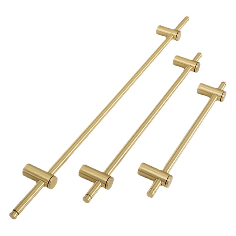 Manija del armario americano manija oro latón ajustable puerta del gabinete 1 M alargado gabinete luz armario de lujo puerta cobre tire
