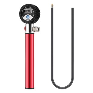 Mountain bike manual pump portable aluminum alloy pump LCD digital tire pressure gauge plate inflator