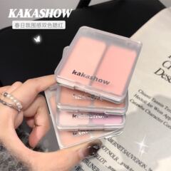 Kakashow 2色の頬紅の薄い化粧の牛の粉ミルクの低い飽和の収縮の膨張の色のあごの紫のつや消しは明るくなります。