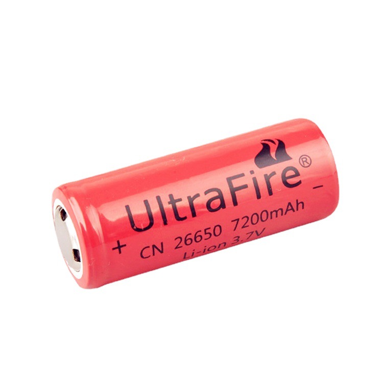 Venta al por mayor 3,7 V de alta capacidad 26650 batería de litio recargable de aleación de aluminio linterna especial batería de litio recargable