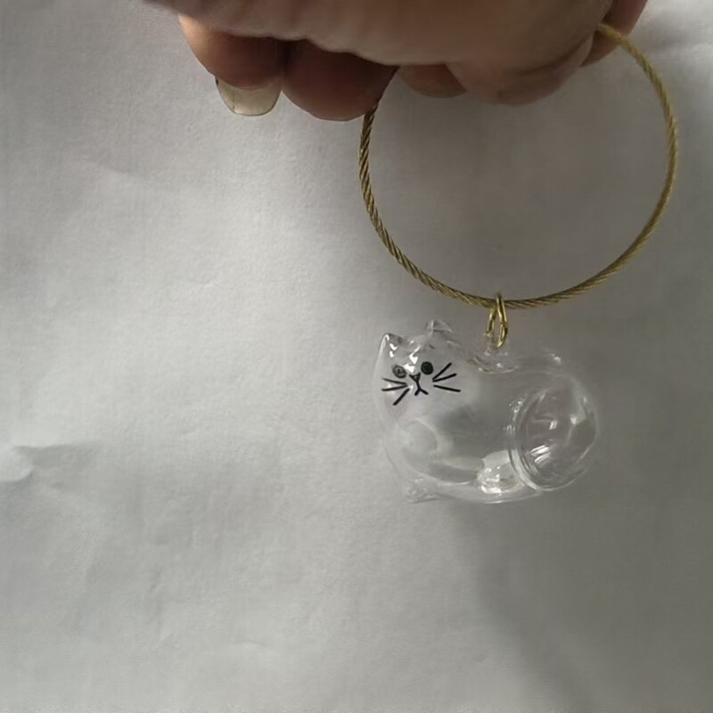 可爱小狗透明毛发收纳盒动物毛球胶囊挂件装饰纪念防尘盒收集玩具|undefined