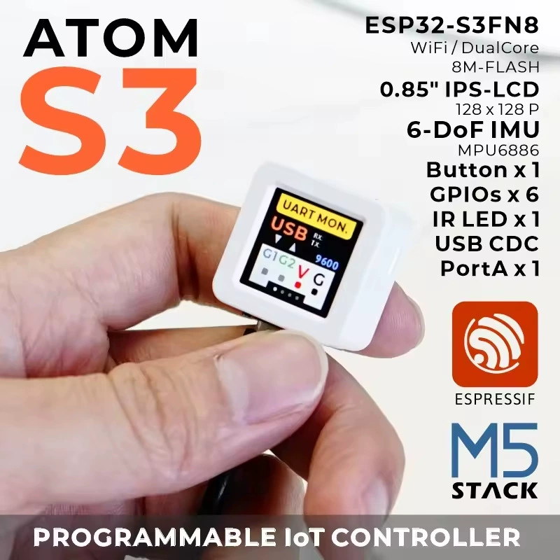 Официальный программируемый умный динамик M5Stack ATOM S3 IOT с ESP32, Bluetooth, Wi‑Fi