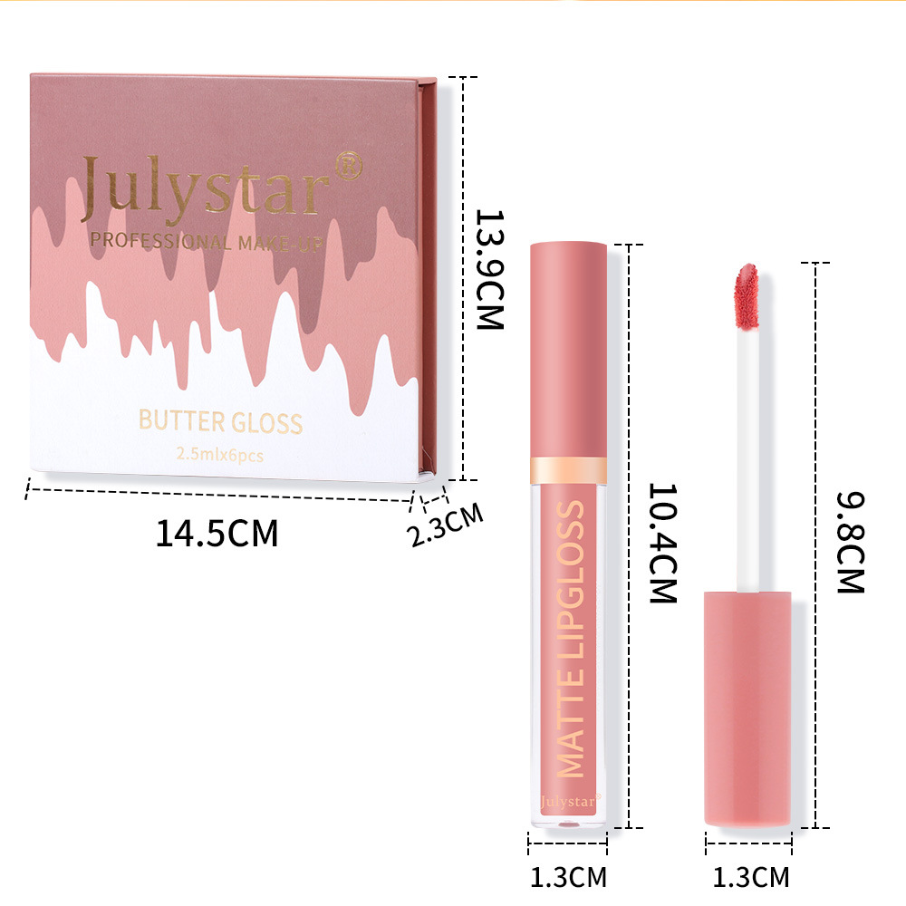 European and American makeup long-lasting moisturizing non-fading lip gloss set box, water light mirror Dudu Lip gloss set, Amazon wholesale Application Scenario