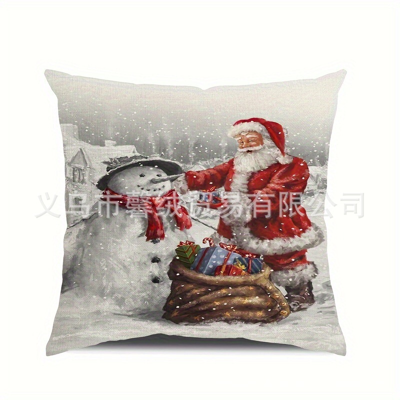 人気のクリスマスシリーズのアニメ雪だるまの模様のソファーの装飾は枕のクッションカバーの多種のオプションのメーカーの直接販売に頼っています。|undefined