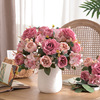 6 Fork Sxyn Peony Bouquet European and American Retro Simulation Flower Hibiscus Rose Flowers Home Decoration Marriage