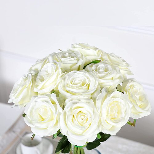 Simulated rose single silk fabric fake flower artificial flower wedding home auditorium decoration bouquet small Paris wholesale