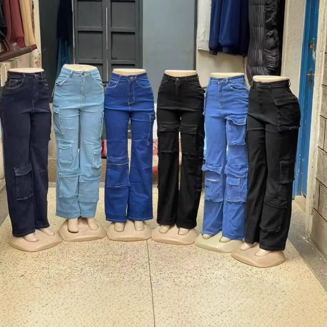 Женские карманные джинсы, женские карго-джинсы, брюки с множеством карманов. Оптовая продажа джинсов.