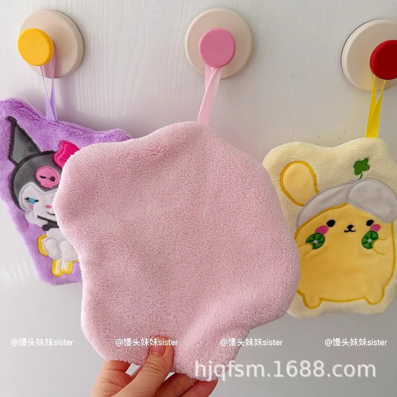 Toalla de mano colgante Melody Culomi de dibujos animados lindo, cocina casera, baño, pañuelo para niños, toalla pequeña
