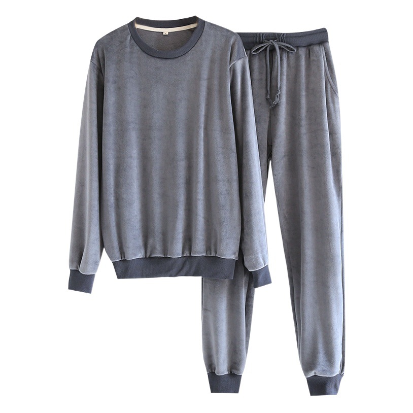 Directo de fábrica pareja Otoño e Invierno Nueva Isla suéter terciopelo caliente desgaste del hogar traje manga larga se puede usar fuera