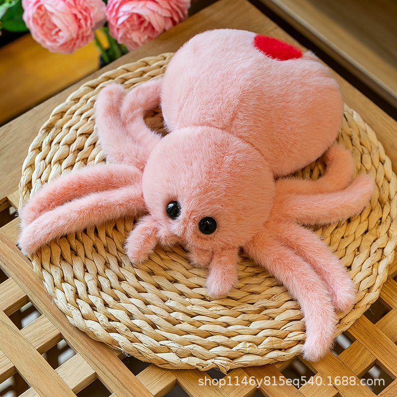 新しい面白いレッドテールスパイダーぬいぐるみシミュレーション昆虫人形卸売トリッキー人形卸売|undefined