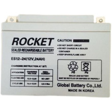 新款现货韩国ROCKET蓄电池ES12-24火箭12V24AH经销商报价规格图片