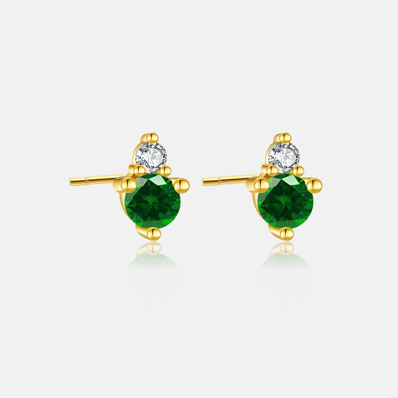 4g Weight 0.05µm-0.08µm Gold Plating Thickness Electroplating Gold Plating Process 925 Sterling Silver Ear Needle Material 18K Real Gold Plated Plating Material Birthstone Inlay Material Ear Studs Classification 1 Pair Quantity Holiday, Daily Occasion 925 Sterling Silver Material Round Pattern Women's Gender Casual, Simple Style Style Inlay Craft 1 Pair 925 Sterling Silver Birthstone Round Ear Studs 9
