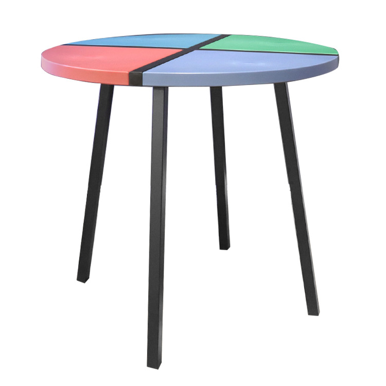 Mesa lateral acrílica mesa de té de sala de estar de lujo ligero pequeño hogar redondo PP mesa de té de alta calidad
