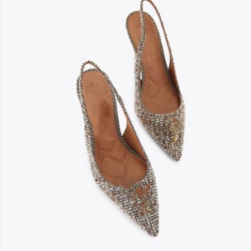 Qadın Stiletto Topuq Rhinestone Sandal - Ucu Sivri, Böyük Ölçü