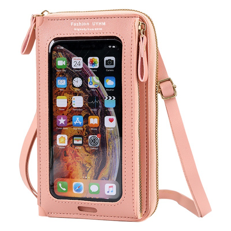 2022 Touchscreen Mobile Phone Bag Women's Crossbody Anti-theft Multifunctional Single Shoulder Transparent Mini Wallet Mobile Phone Bag