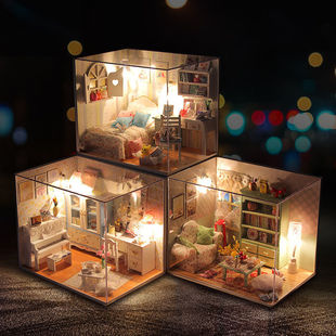 Сľ���ֹ�����DIY���㷿��ƴ�bģ������Є�������Ů������